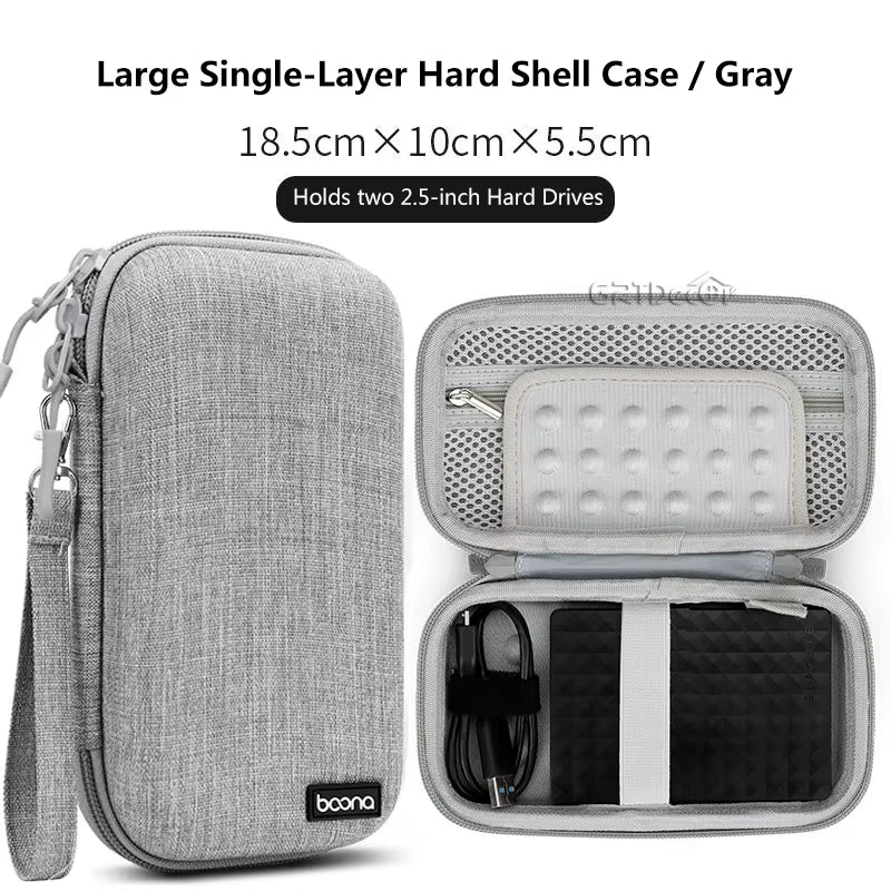 Hard Shell Digital Gadgets Storage Bag for Mac Adapter Mouse Data Cable Earphone HDD Electronics Gadgets Organizer Case