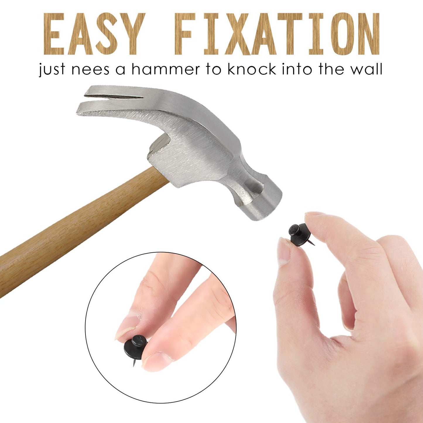 Stainless Steel Double-Head Hanging Nails (80 Pack)