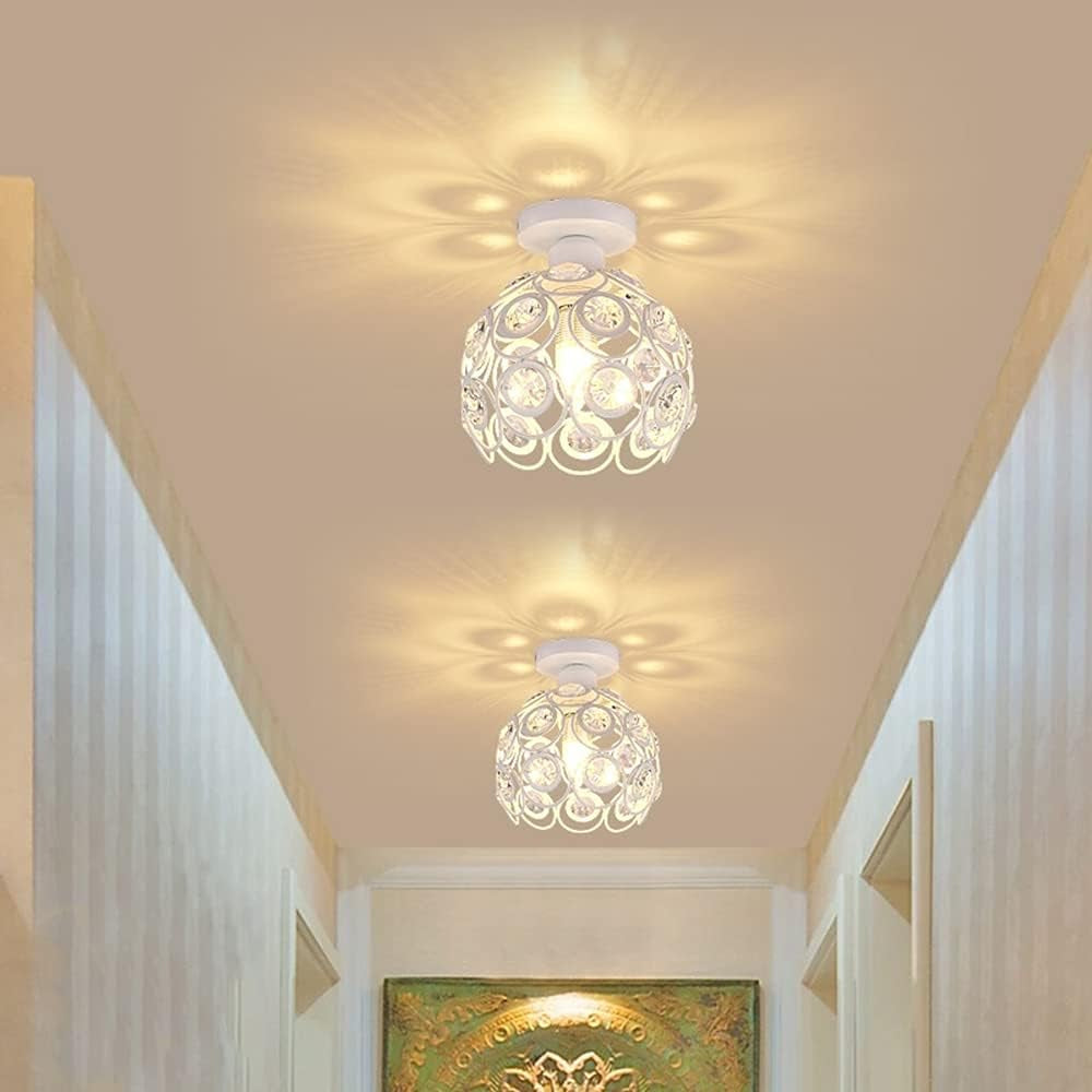 Mini Crystal Ceiling Light – Semi Flush Mount Chandelier