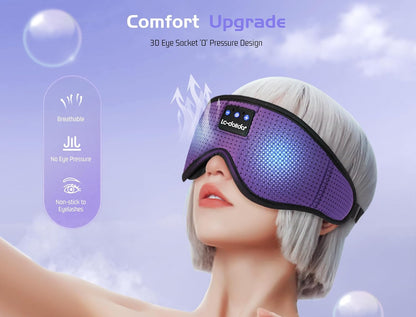 Sleep Mask with Bluetooth Headphones Bluetooth Sleep Mask Sleep Headphones,3D Eye Mask for Sleeping Mask Music Sleeping Headphones for Side Sleepers Meditation Gifts Gadgets for Men Women