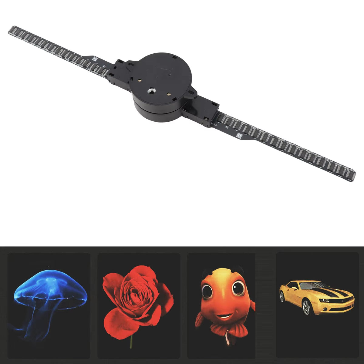 3D Hologram Fan 16.5In 2000X224 Wifi 3D Projector with 224 LED Light Beads for Business Store Advertising 100‑240V
