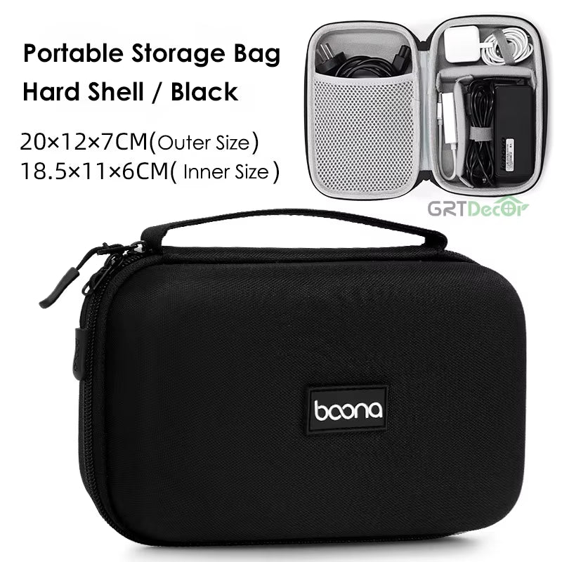 Hard Shell Digital Gadgets Storage Bag for Mac Adapter Mouse Data Cable Earphone HDD Electronics Gadgets Organizer Case