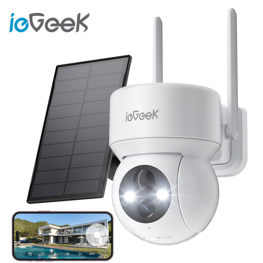 Wireless Solar Security Camera, Color Night Vision, Motion Sensor