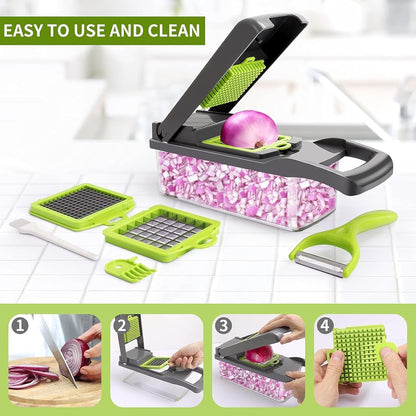 15 in 1 Vegetable Chopper and Food Chopper with Container
