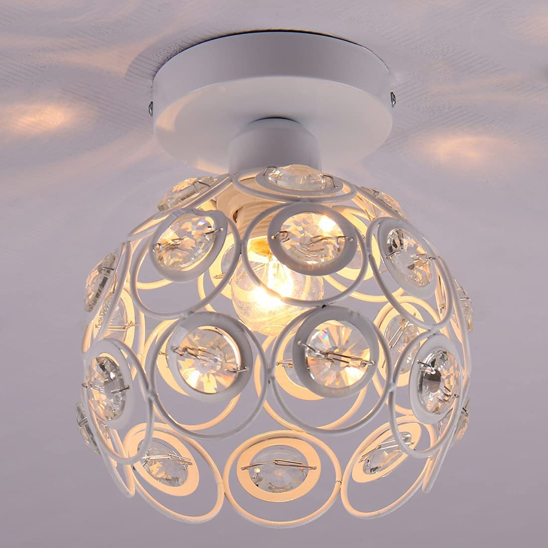 Mini Crystal Ceiling Light – Semi Flush Mount Chandelier