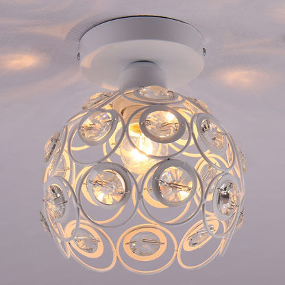 Mini Crystal Ceiling Light – Semi Flush Mount Chandelier
