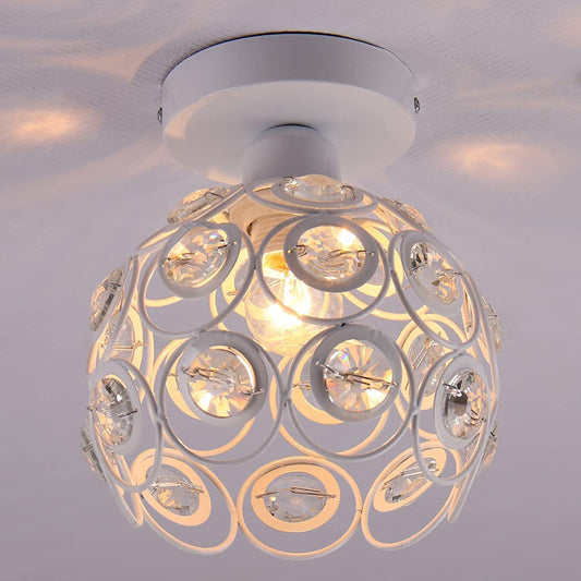 Mini Crystal Ceiling Light – Semi Flush Mount Chandelier