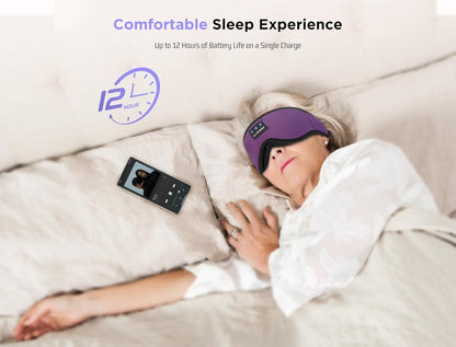 Sleep Mask with Bluetooth Headphones Bluetooth Sleep Mask Sleep Headphones,3D Eye Mask for Sleeping Mask Music Sleeping Headphones for Side Sleepers Meditation Gifts Gadgets for Men Women