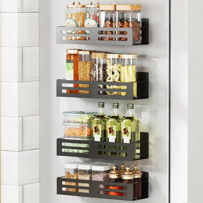 Magnetic Spice Rack for Refrigerator 4Pack 