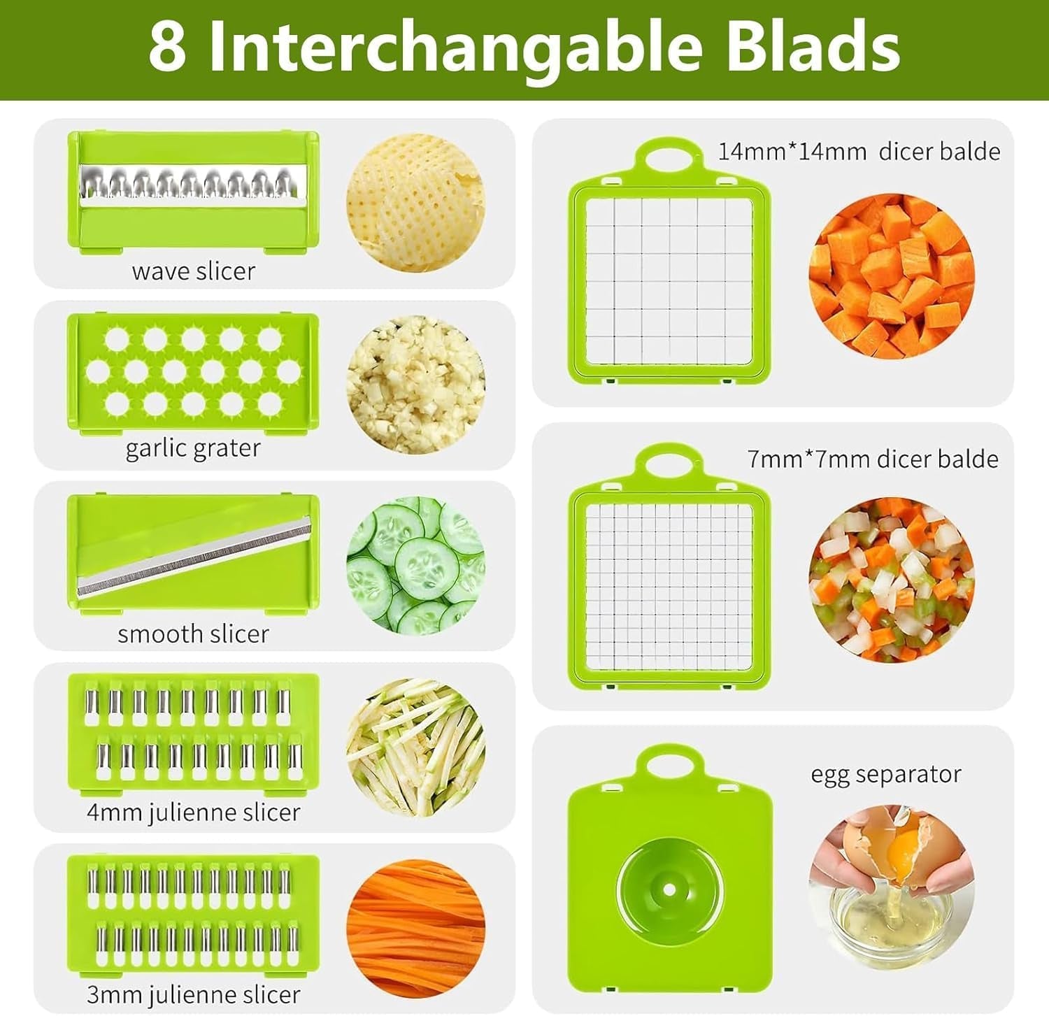 15 in 1 Vegetable Chopper and Food Chopper with Container