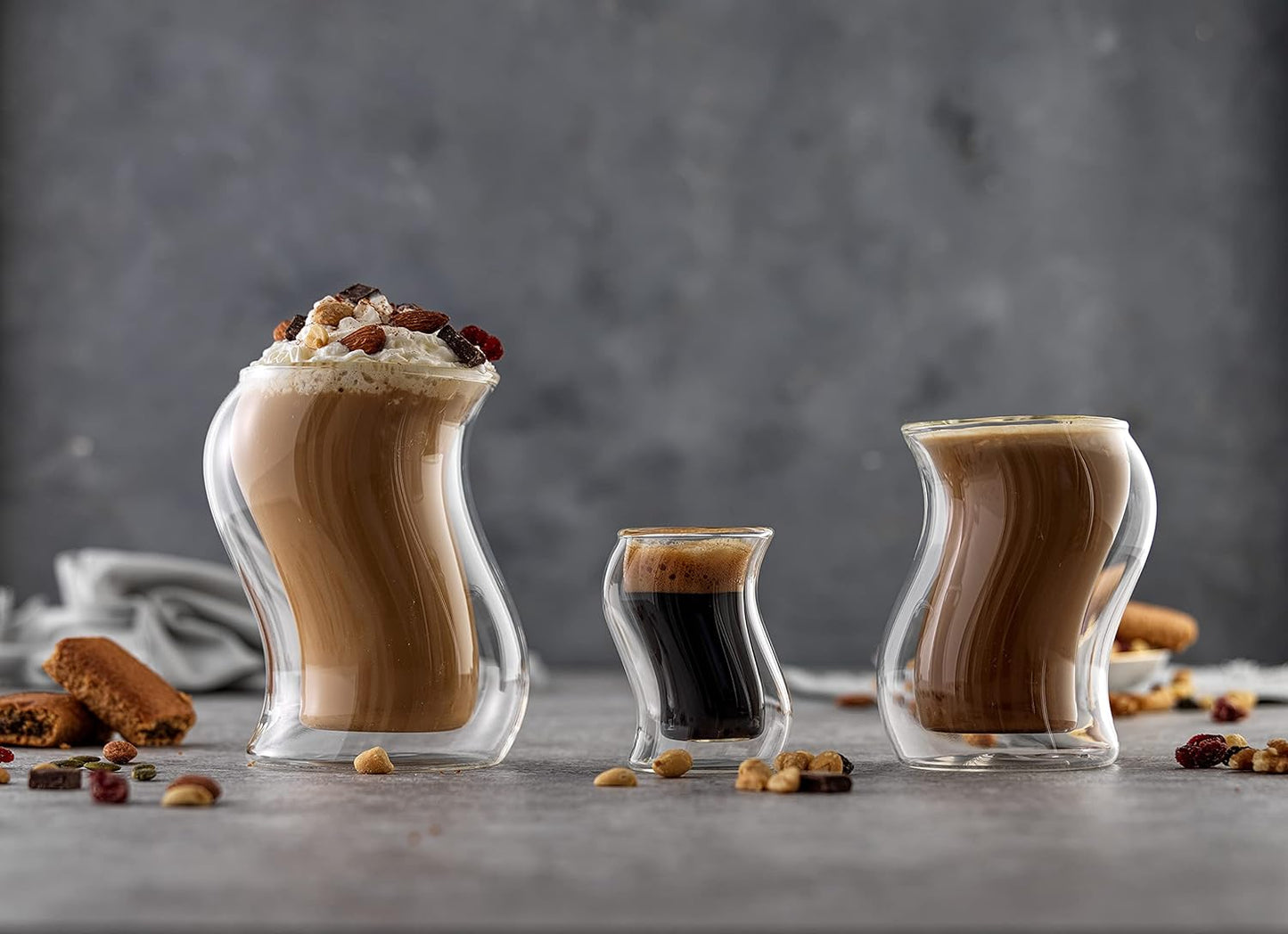 Pivot Double Insulated Tumblers - Set of 2 Exceptional Iced Coffee Tumbler, Elegant Bar Glasses for Coffee, Tea, or Cold Beverages for Hot Summers