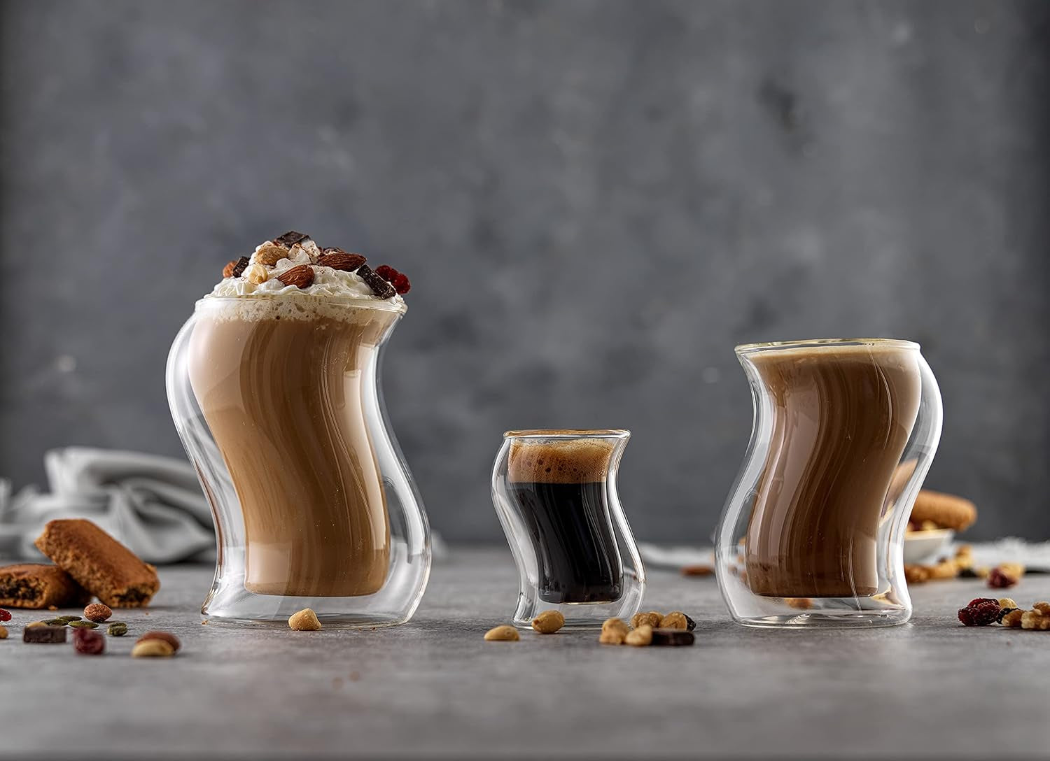 Pivot Double Insulated Tumblers - Set of 2 Exceptional Iced Coffee Tumbler, Elegant Bar Glasses for Coffee, Tea, or Cold Beverages for Hot Summers