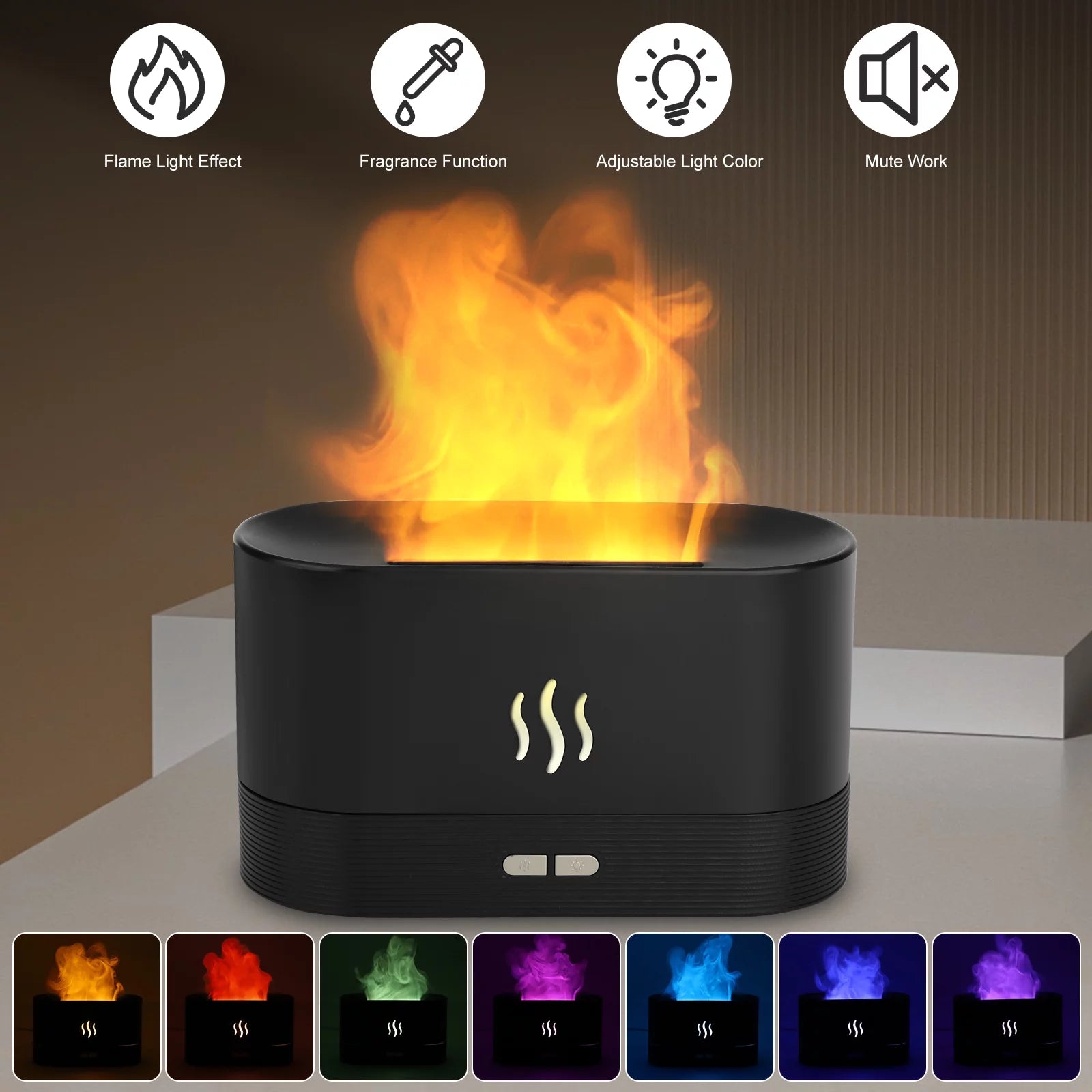 Touch Control Table Lamp with USB Ports & AC Outlets