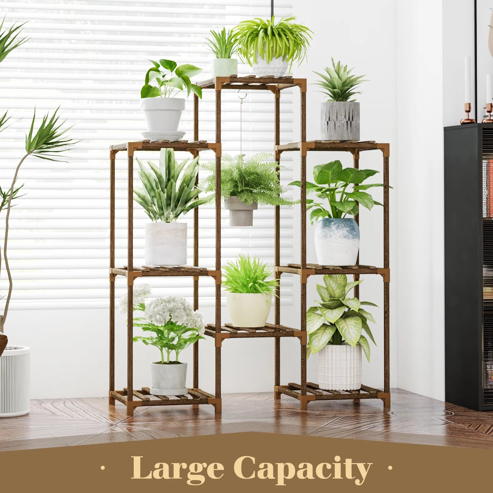 Wooden Tiered Plant Stand