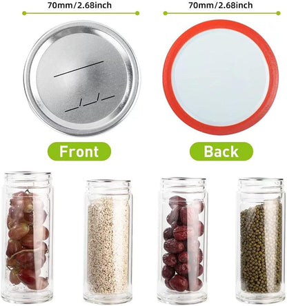 50-Count Regular Mouth Canning Lids for Ball, Kerr Jars, Wide Canning Lids 100% Fit Airtight, Leak Proof Rust-Proof