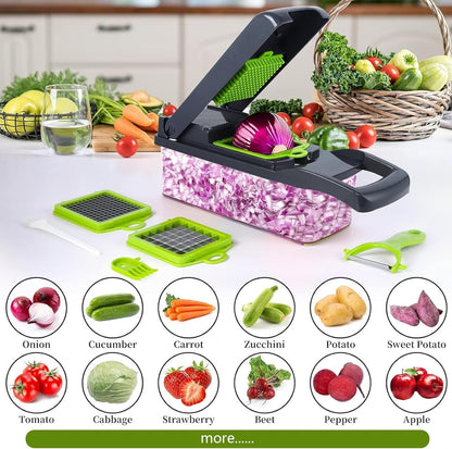 15 in 1 Vegetable Chopper and Food Chopper with Container