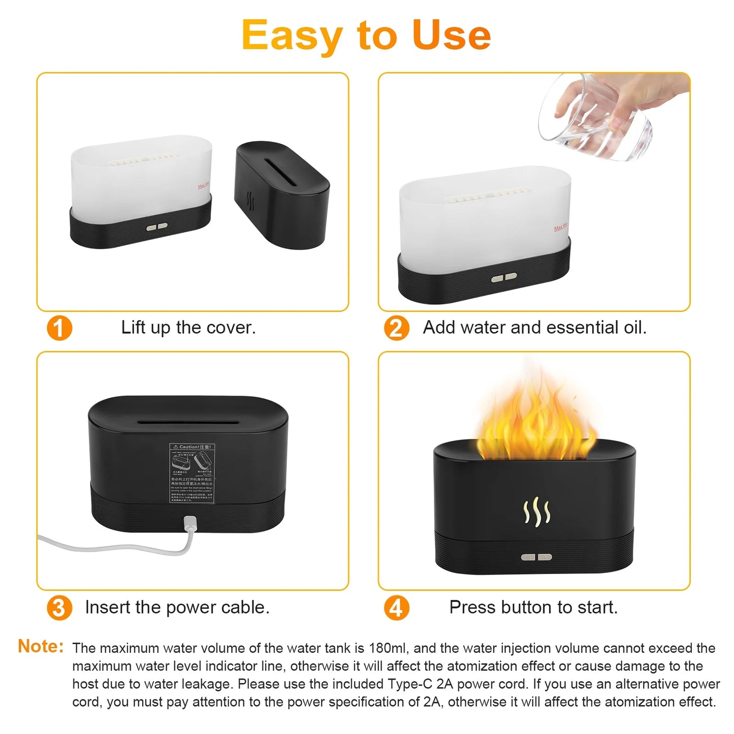 Touch Control Table Lamp with USB Ports & AC Outlets