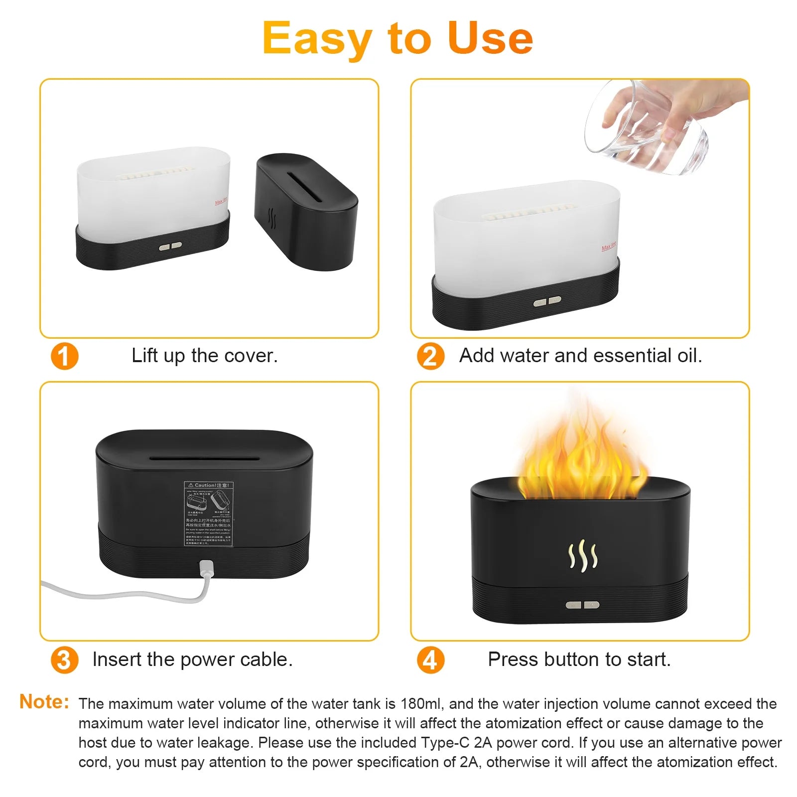 Touch Control Table Lamp with USB Ports & AC Outlets