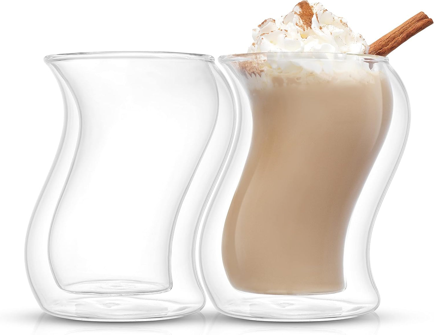 Pivot Double Insulated Tumblers - Set of 2 Exceptional Iced Coffee Tumbler, Elegant Bar Glasses for Coffee, Tea, or Cold Beverages for Hot Summers