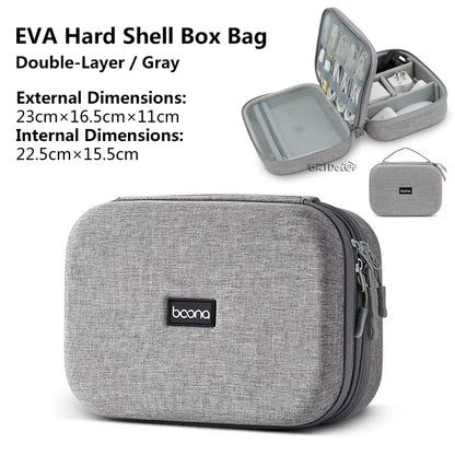Hard Shell Digital Gadgets Storage Bag for Mac Adapter Mouse Data Cable Earphone HDD Electronics Gadgets Organizer Case