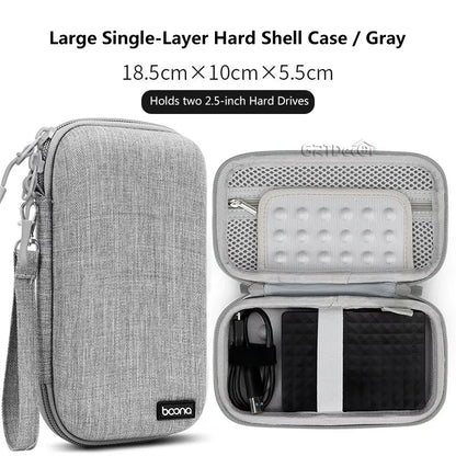 Hard Shell Digital Gadgets Storage Bag for Mac Adapter Mouse Data Cable Earphone HDD Electronics Gadgets Organizer Case