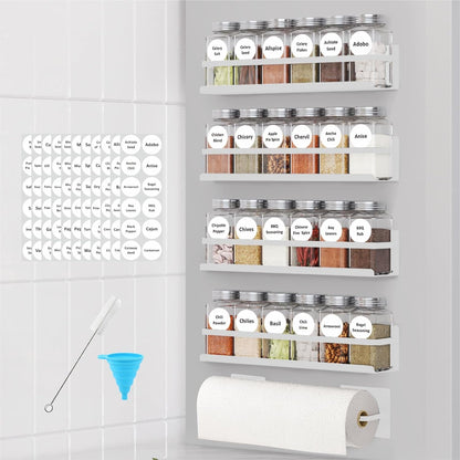 Magnetic Spice Rack for Refrigerator 4Pack 