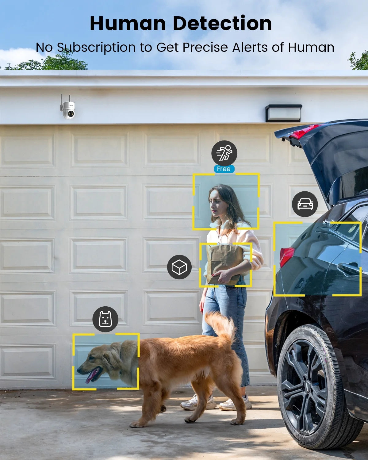 Wireless Solar Security Camera, Color Night Vision, Motion Sensor