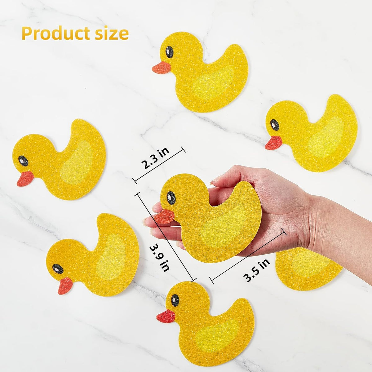 20 PCS Non Slip Bathtub Stickers, Cute Duck Creature Shower Stickers for Kids, Bathtub Non Slip and Adhesive Decals Scraper for Safety Bathroom Tubs, Shower Floor, Stairs