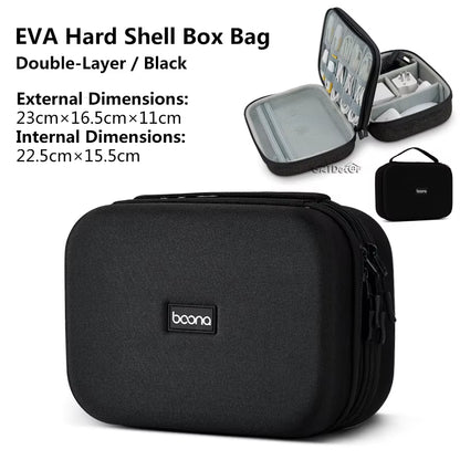 Hard Shell Digital Gadgets Storage Bag for Mac Adapter Mouse Data Cable Earphone HDD Electronics Gadgets Organizer Case