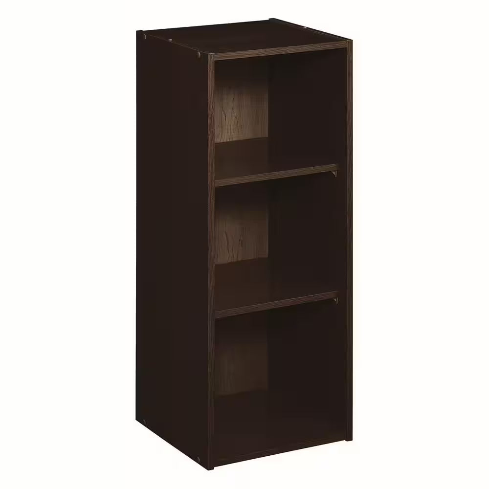 Stackable 31.5 In. H X 12.13 In. W X 11.63 In. D Espresso Laminate 3-Cube Storage Organizer