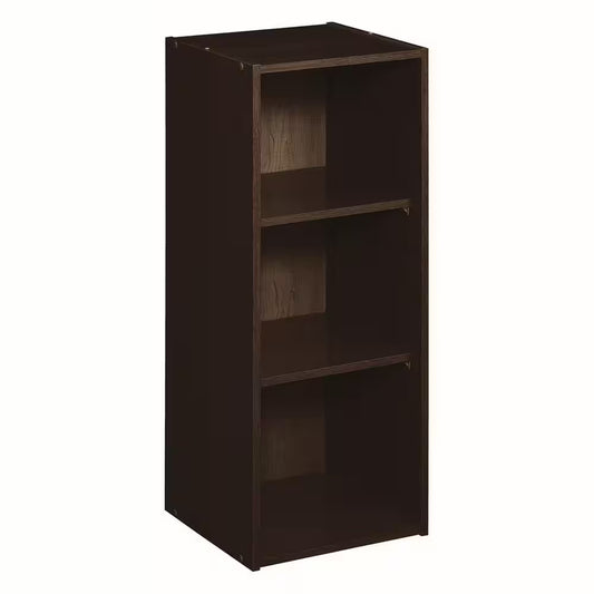 Stackable 31.5 In. H X 12.13 In. W X 11.63 In. D Espresso Laminate 3-Cube Storage Organizer