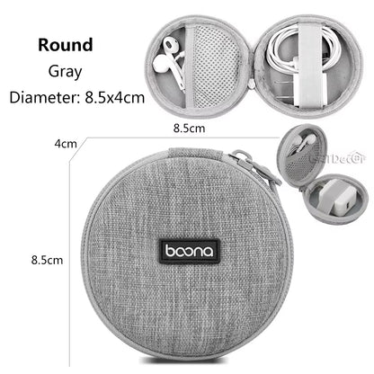 Hard Shell Digital Gadgets Storage Bag for Mac Adapter Mouse Data Cable Earphone HDD Electronics Gadgets Organizer Case