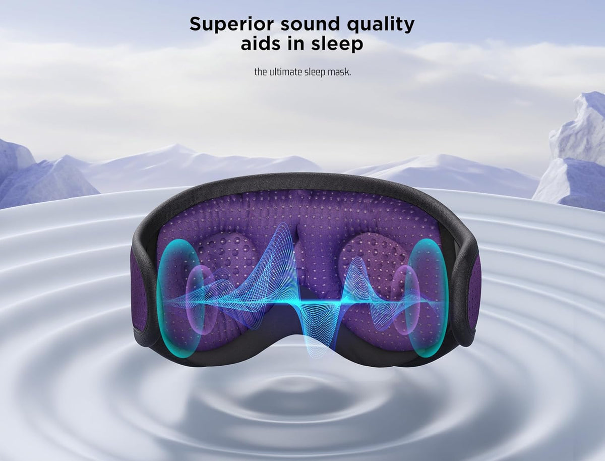 Sleep Mask with Bluetooth Headphones Bluetooth Sleep Mask Sleep Headphones,3D Eye Mask for Sleeping Mask Music Sleeping Headphones for Side Sleepers Meditation Gifts Gadgets for Men Women