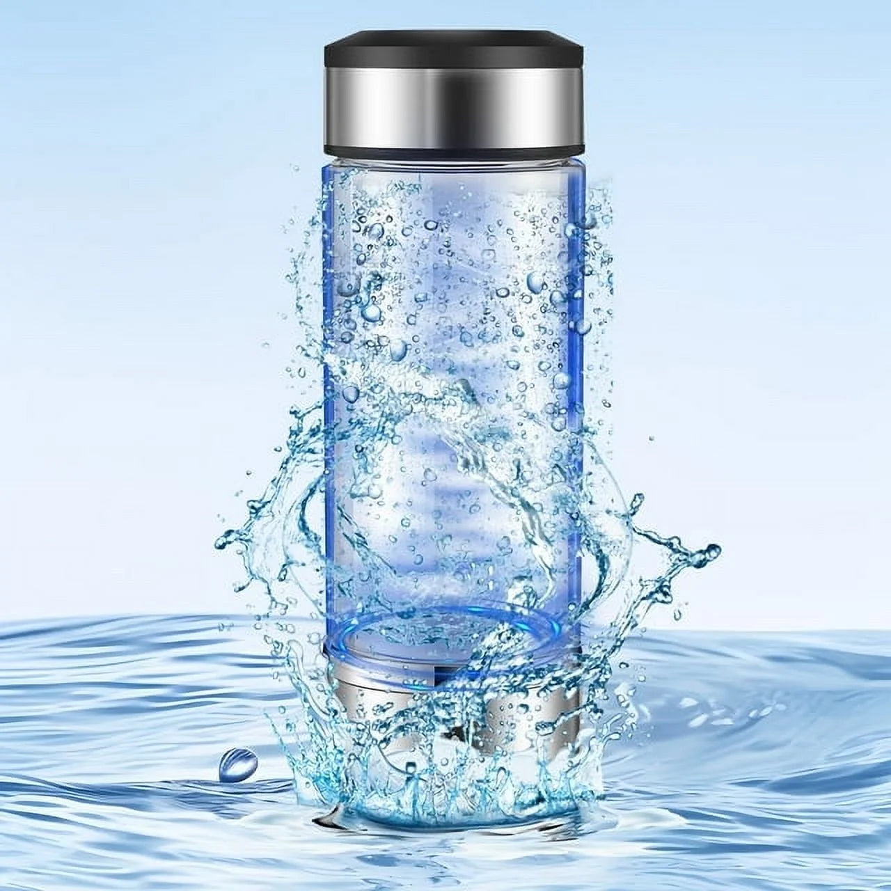 Hydrogen Water Bottle, Portable Rechargeable Bottle, Non-Slip, with Good Sealing.