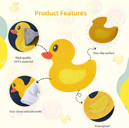 20 PCS Non Slip Bathtub Stickers, Cute Duck Creature Shower Stickers for Kids, Bathtub Non Slip and Adhesive Decals Scraper for Safety Bathroom Tubs, Shower Floor, Stairs