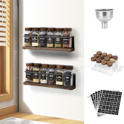 4 Pack Strong Magnetic Spice Rack Organizer 