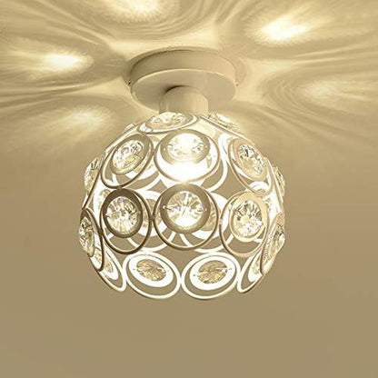 Mini Crystal Ceiling Light – Semi Flush Mount Chandelier