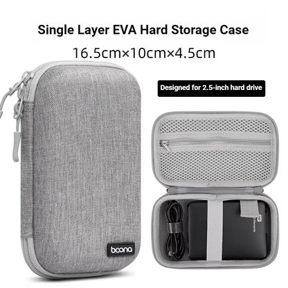 Hard Shell Digital Gadgets Storage Bag for Mac Adapter Mouse Data Cable Earphone HDD Electronics Gadgets Organizer Case