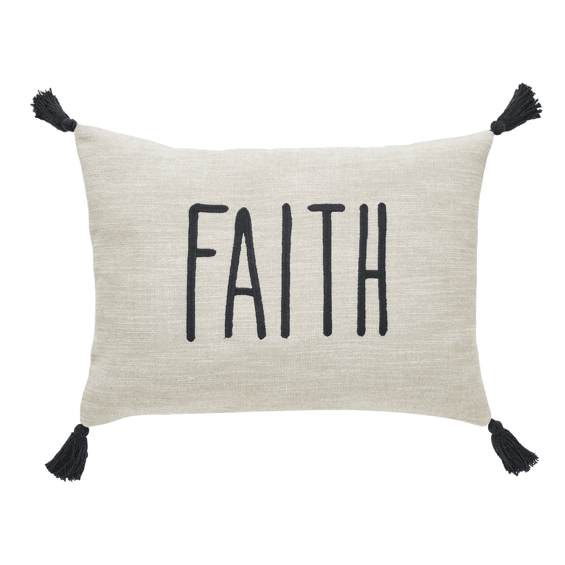 Faith Throw Pillow, 14 X 20.