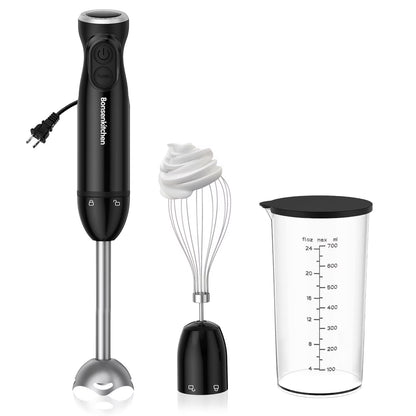 3 in 1 Immersion Blender with Egg Whisk, 12 Speed Hand Blender