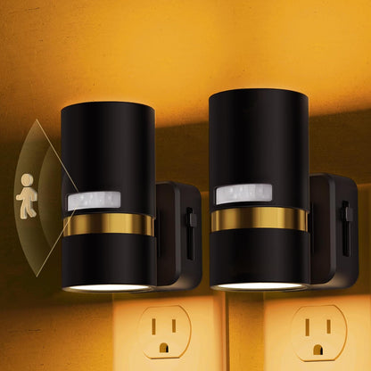Motion Sensor Night Light with Adjustable Brightness - 2 Pack