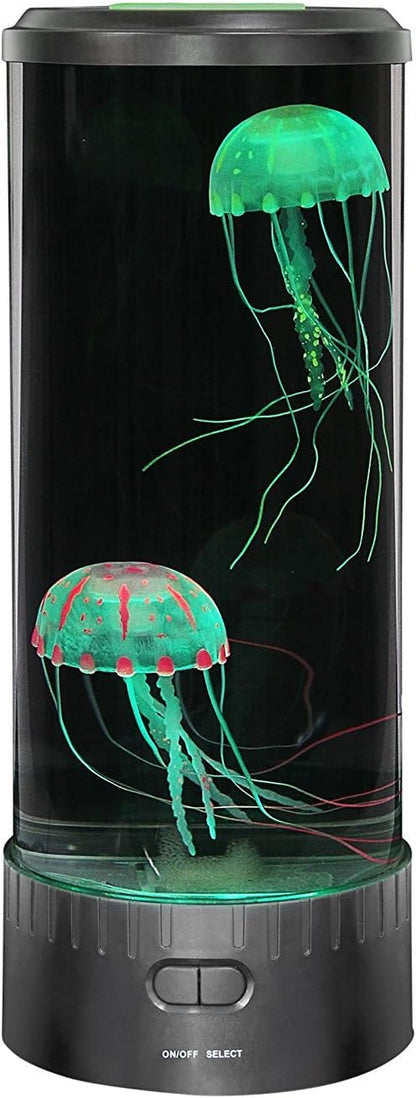 Large round LED Jellyfish Sensory Lamp – the Ultimate Sensory Fake Aquarium for Decoration, Autism, ADHD, Stress & Anxiety Relief – Ideal Gift