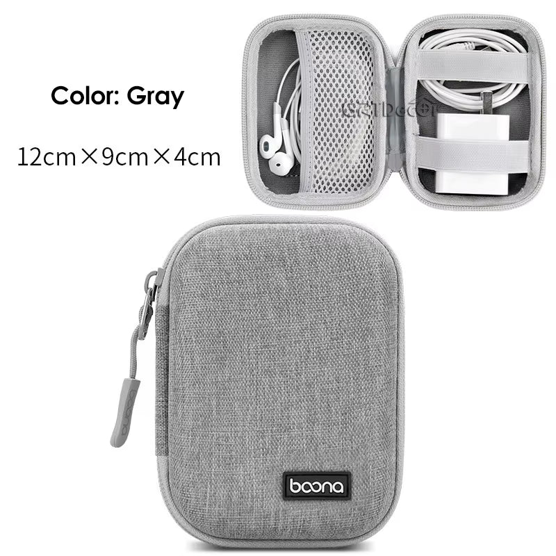Hard Shell Digital Gadgets Storage Bag for Mac Adapter Mouse Data Cable Earphone HDD Electronics Gadgets Organizer Case