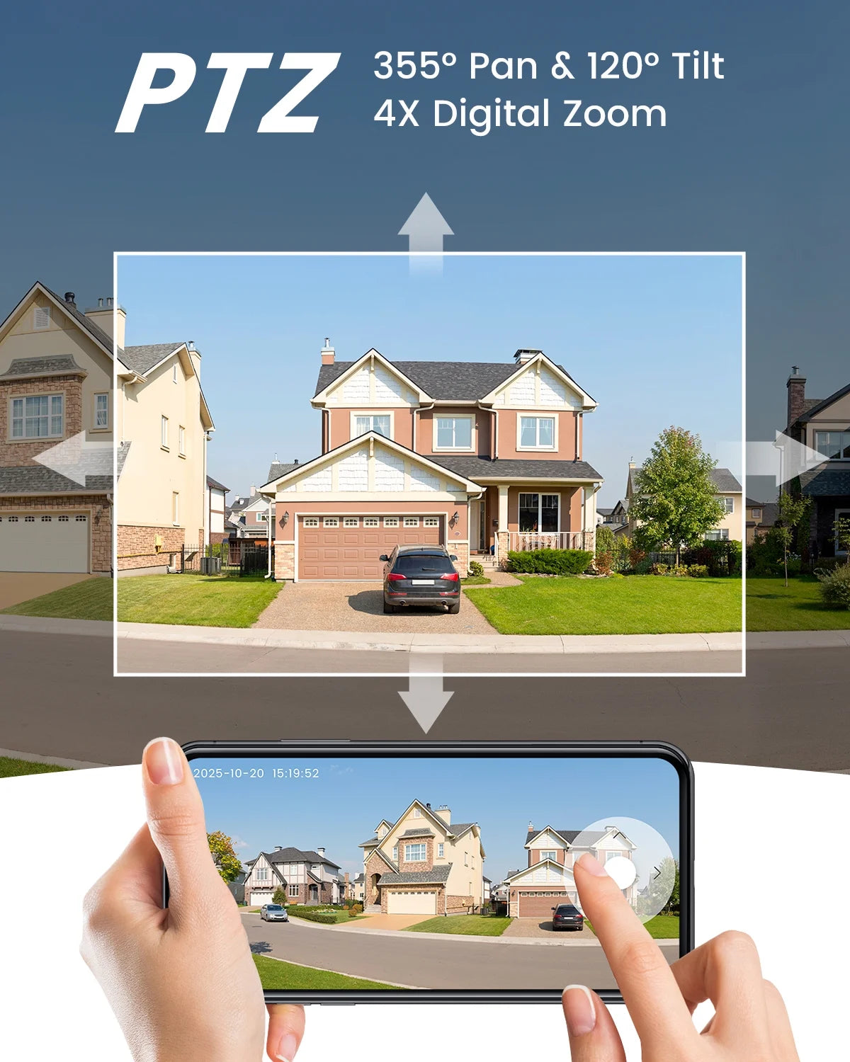 Wireless Solar Security Camera, Color Night Vision, Motion Sensor