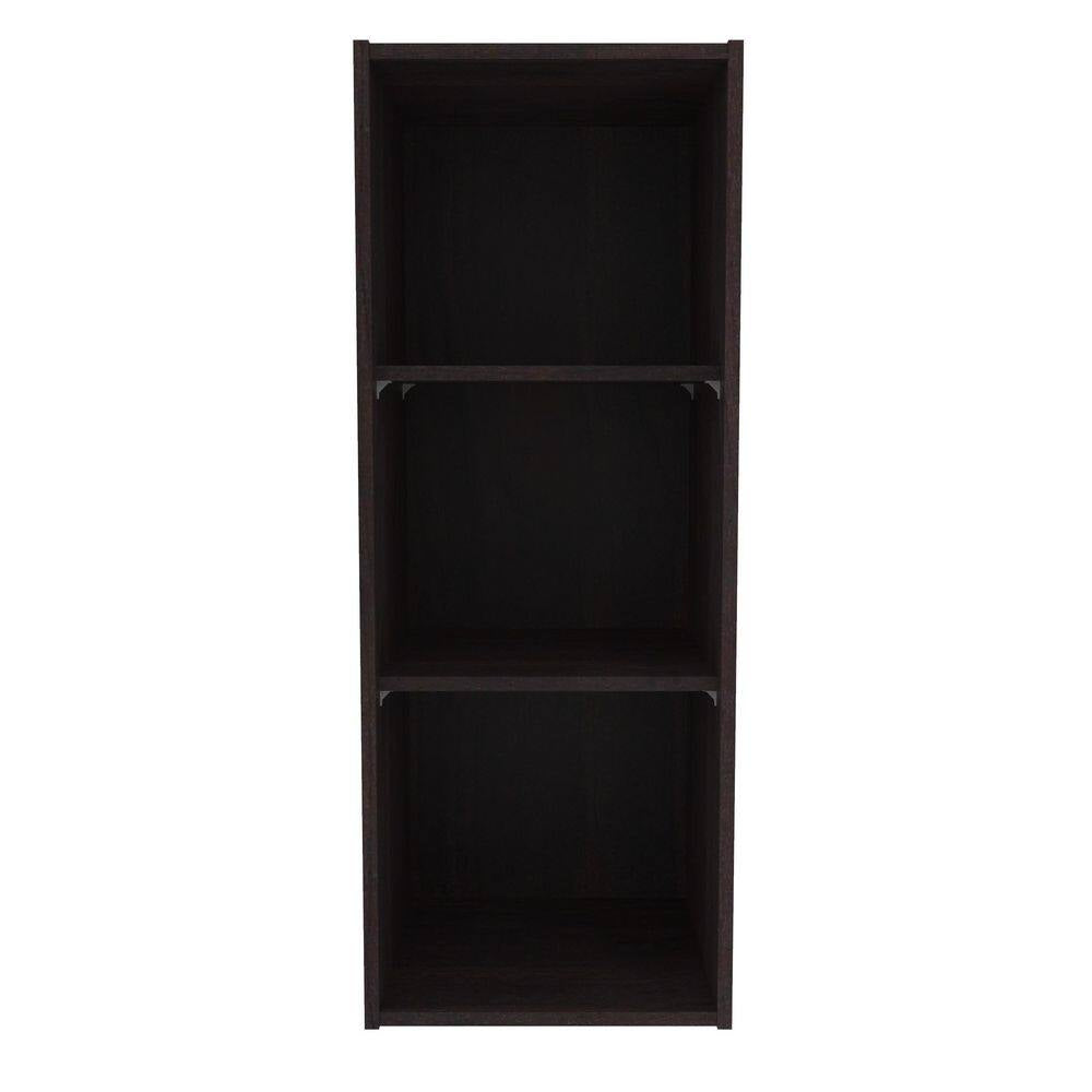 Stackable 31.5 In. H X 12.13 In. W X 11.63 In. D Espresso Laminate 3-Cube Storage Organizer