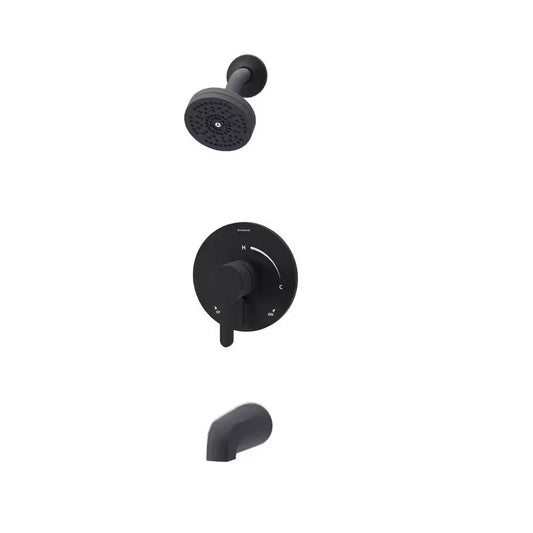 Solarity Hydromersion Single Handle Tub and Shower Faucet Trim Kit with Integral Diverter (Valve Not Included)