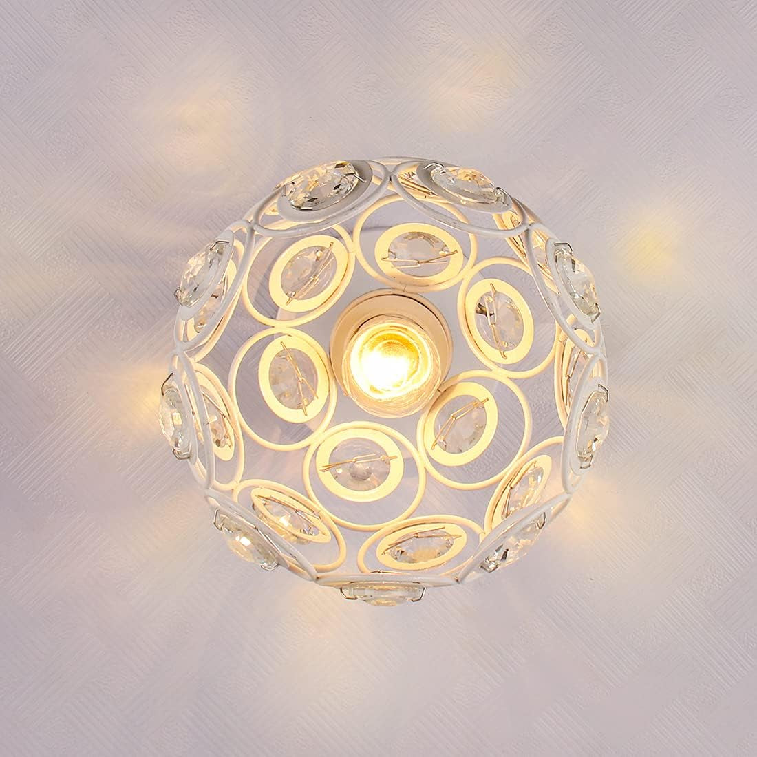 Mini Crystal Ceiling Light – Semi Flush Mount Chandelier