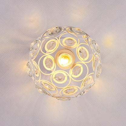 Mini Crystal Ceiling Light – Semi Flush Mount Chandelier