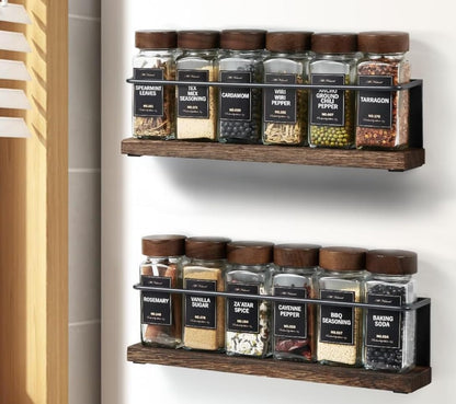 4 Pack Strong Magnetic Spice Rack Organizer 