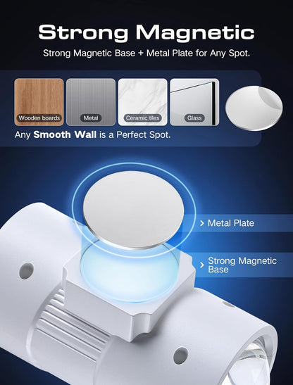 Rechargeable Motion Sensor Night Light - Color Changing LED Wall with Magnetic Adhesive - Set of 2